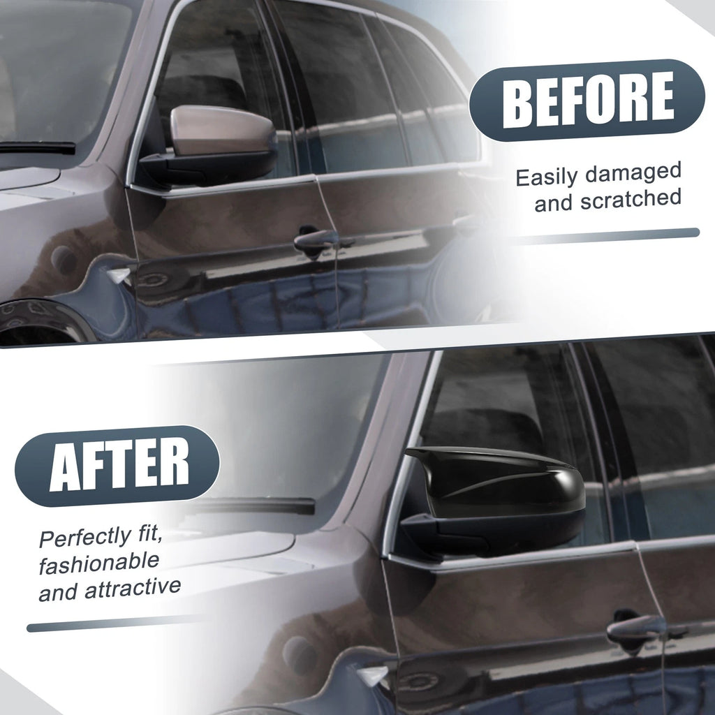 Rearview Mirror Cover Replacement Gloss Black for BMW X5 X6 E70 E71 (2008–2013)
