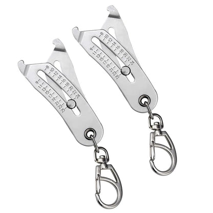 Stainless Steel Bolt Gauge Keychain Tool for Universal Use