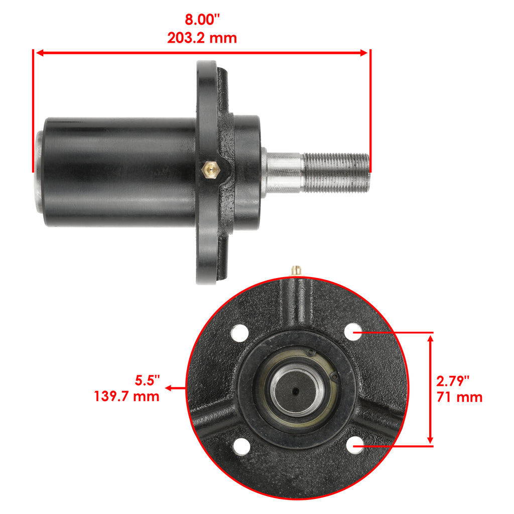 Spindle Assembly Replacement for Dixie Chopper Short Shaft 50 60 Inch (2003–2008)