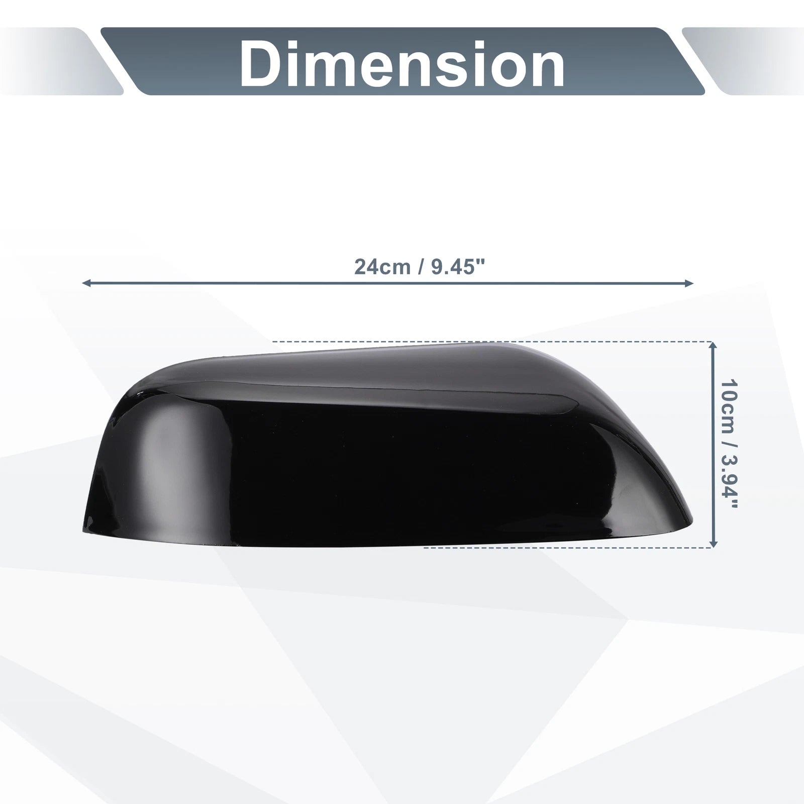 Right Side Rearview Mirror Cover Cap Gloss Black for Ford Explorer (2016–2019)