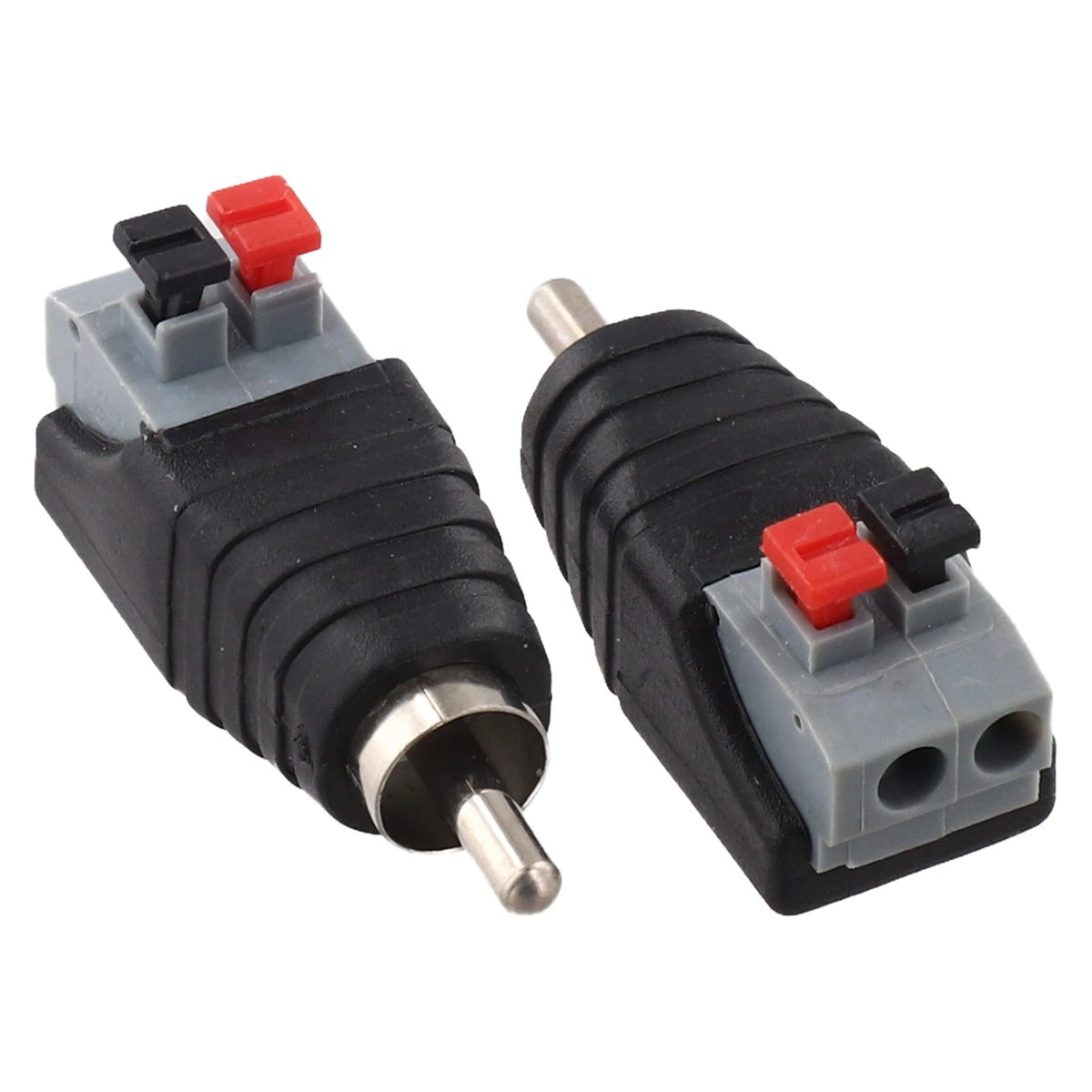 2X Speaker Wire A/V Cable to RCA Connector Adapter for Audio