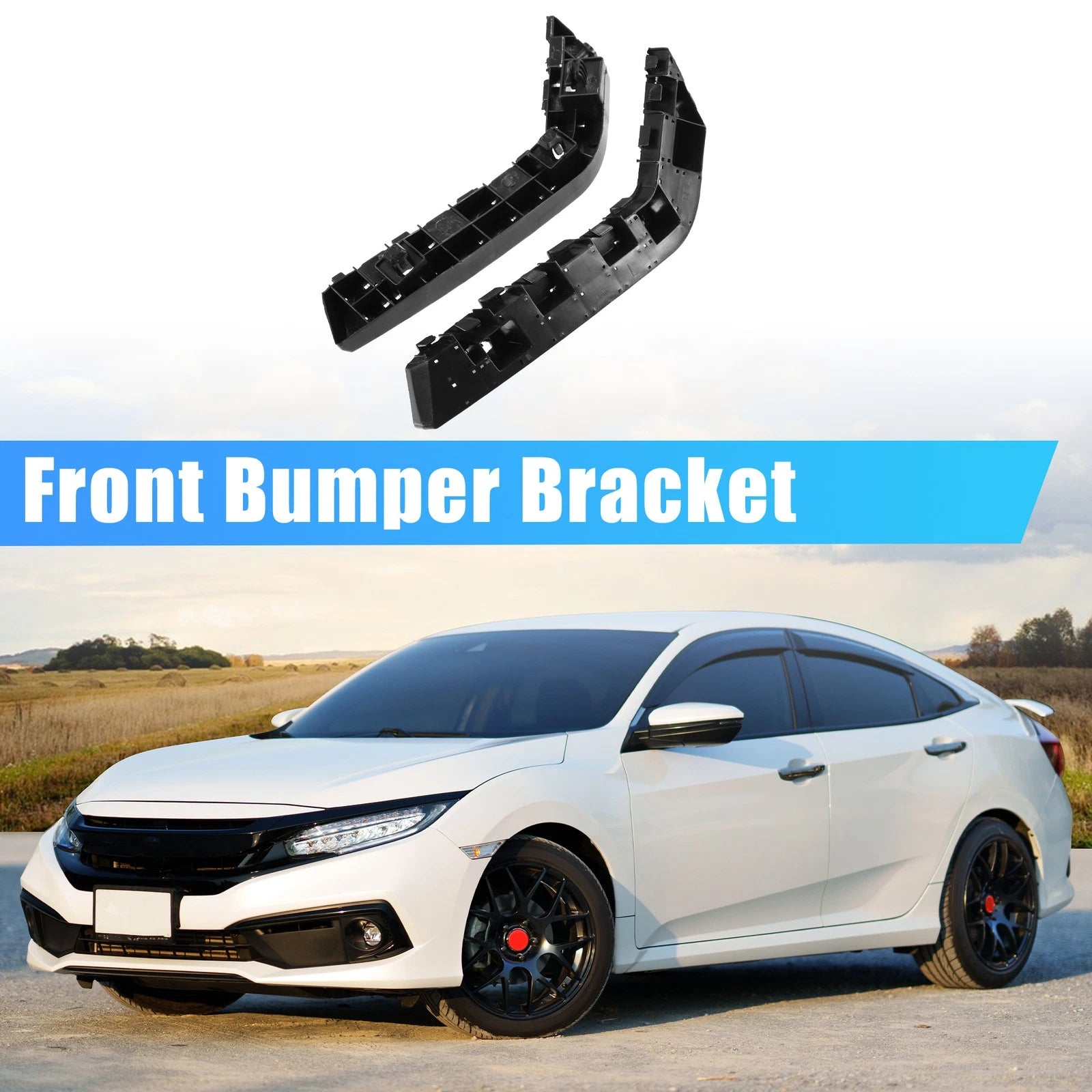 Front Bumper Brackets Pair Replacement for Honda Civic 2016 (2016–2021)