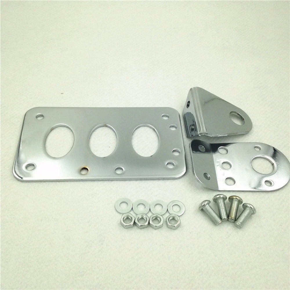 Chrome Vertical Side Mount License Plate Bracket for H-D Bobber Chopper