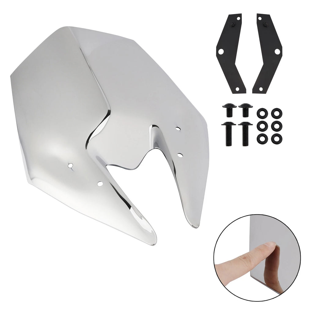 Windscreen Windshield + Bracket for Kawasaki Z900 (2025) Chrome