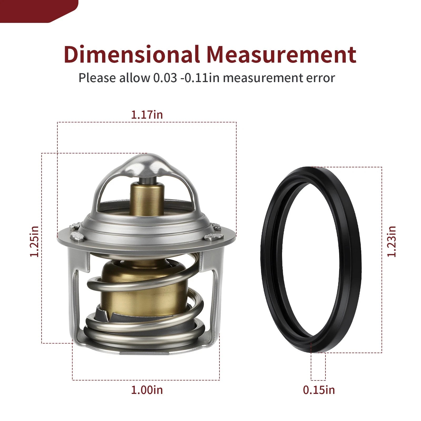 Thermostat 49054-1053 w/ Gasket for Kawasaki KLR650 (1987–2018, 2022–2024)