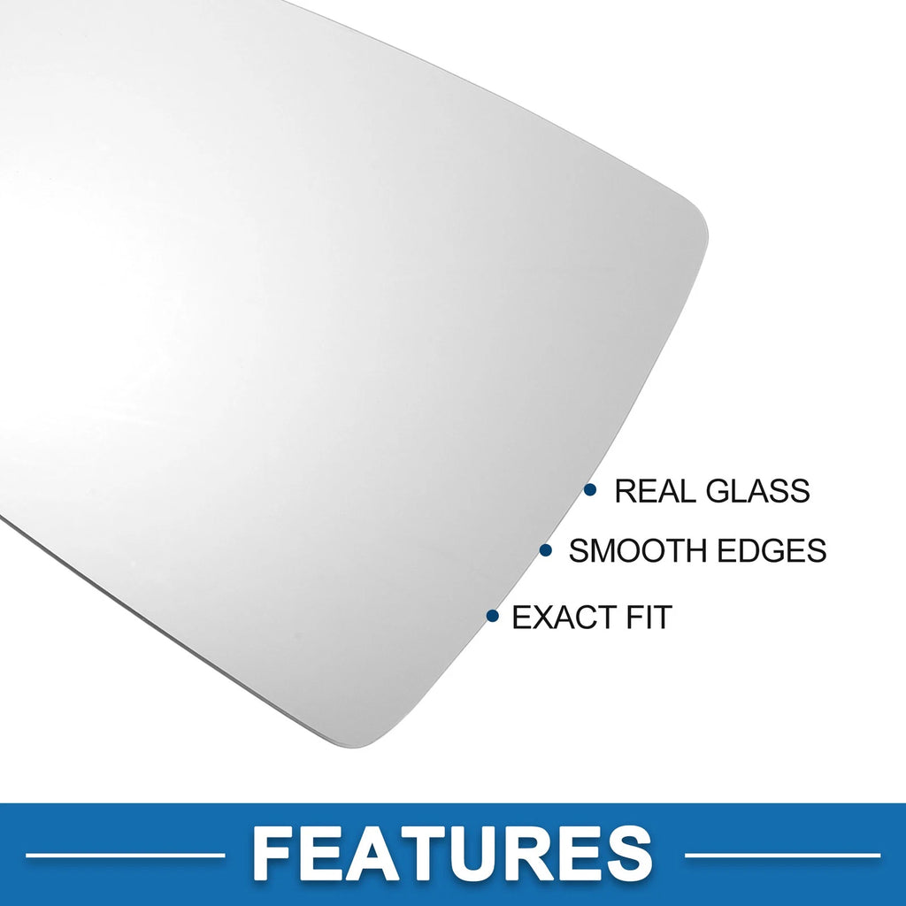 Heated Left Side Mirror Glass Replacement for Volkswagen Polo (2017–2023)