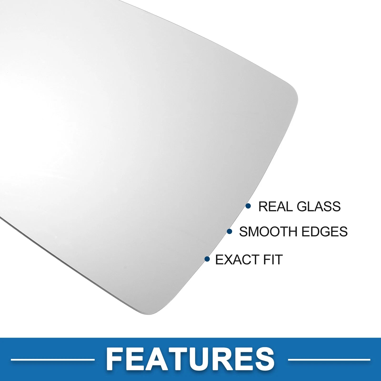 Heated Left Side Mirror Glass Replacement for Volkswagen Polo (2017–2023)