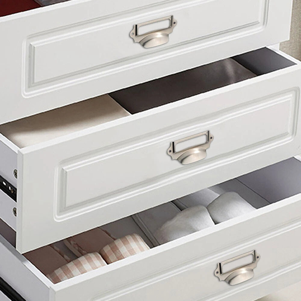 Set of 6 Drawer Cabinet Frame Label Tag Pull Handles