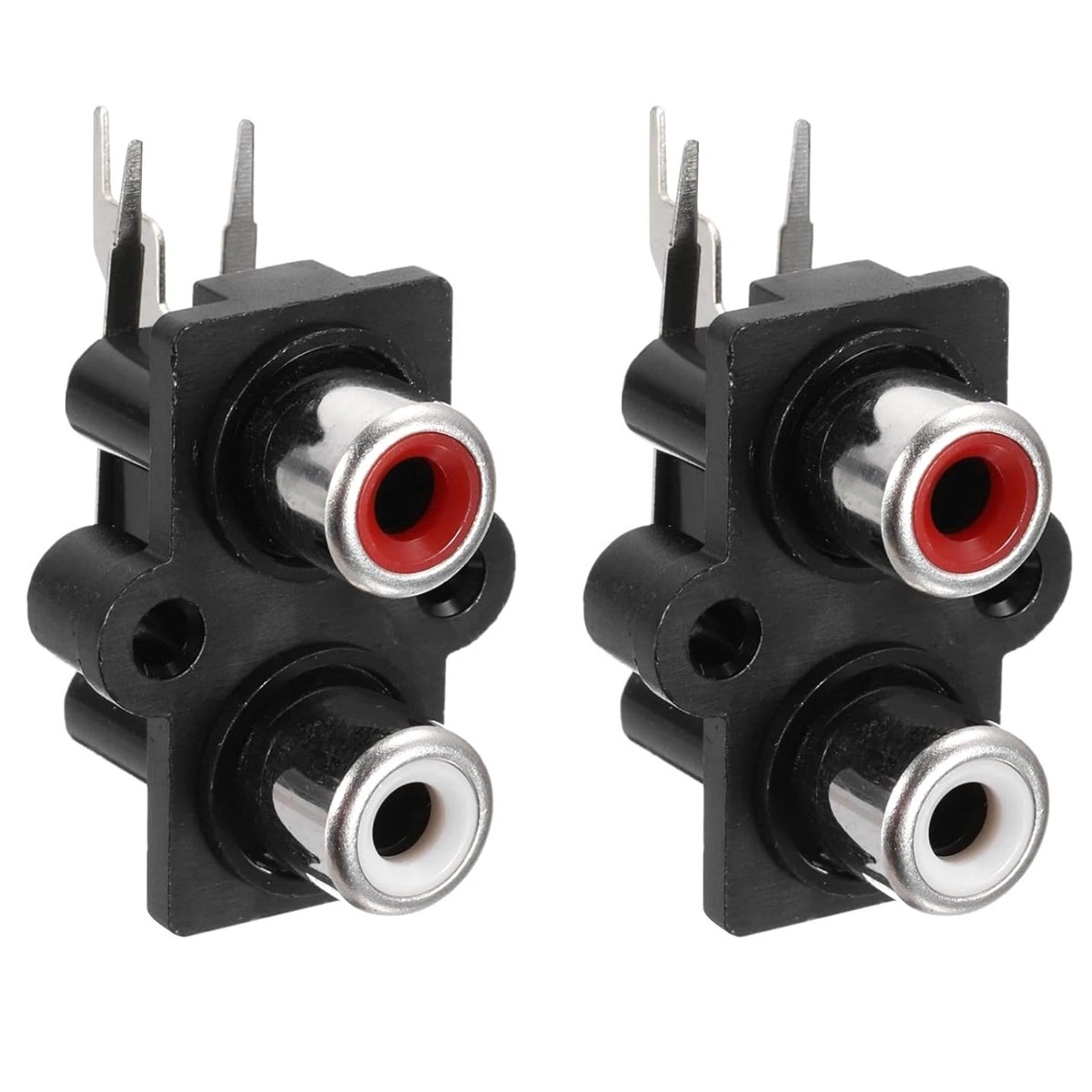 2X RCA Female Socket Panel Mount Connector for Various AV Devices