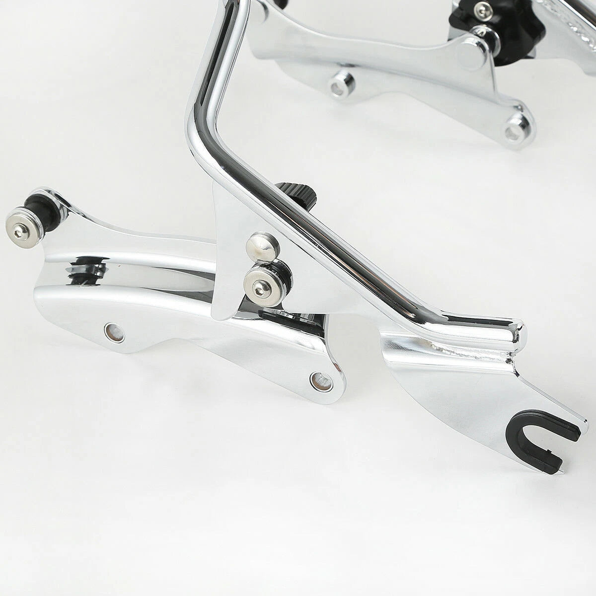 Chrome 4 Point Docking Kit Backrest Sissy Bar Pad for Harley Touring (2014–2023)