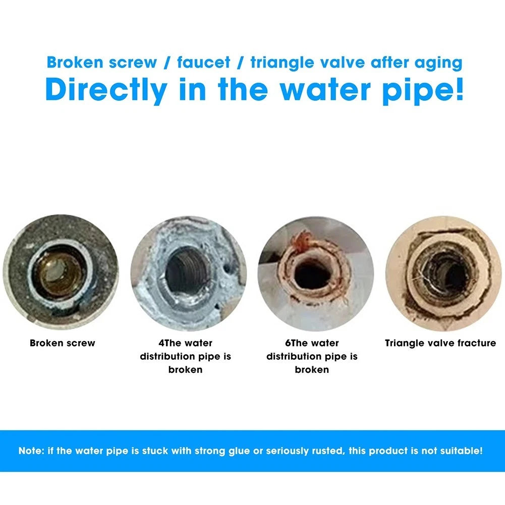 Screw Extractor Set for Faucet Water Pipe Triangle Valve