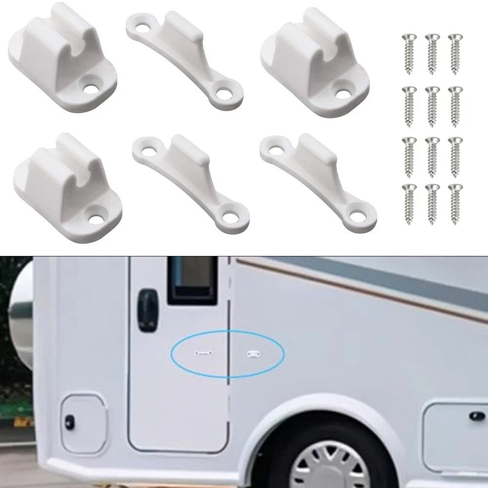 3X Motorhome Door Stops Kit with Screws for Easy Installation