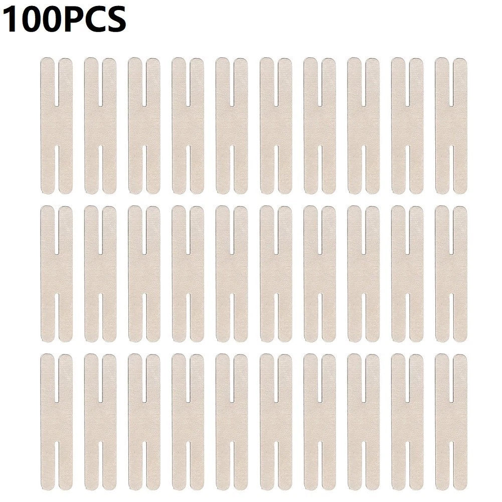 100pcs H Type Nickel Plated Steel Strap Strip Sheets for Battery Pack