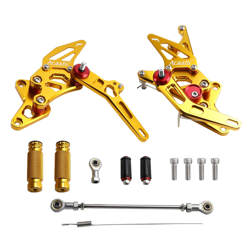 CNC Gold Rearsets Footpegs for Suzuki Hayabusa GSX1300R (1999–2020) T9