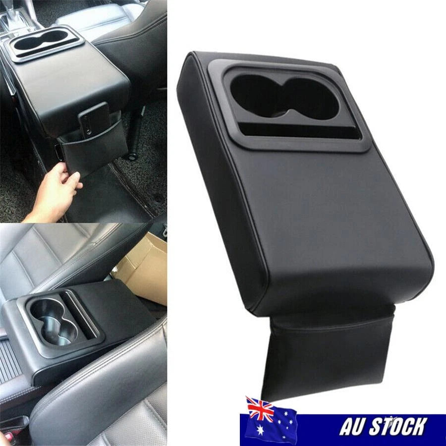 Universal Black PU Leather Armrest Box Pad for Cars (Fits Most Models)