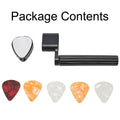 Set of 4 Guitar Picks with String Winder and Plectrum Holder