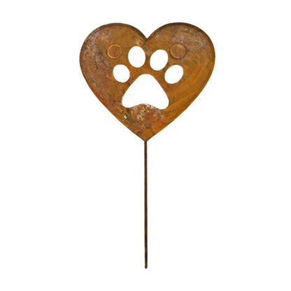 Rustic Iron Heart Garden Stake for Garden Decor (Handmade, Weather Resistant)