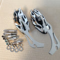 Flame Style Rearview Mirror for Cruiser Chopper (Any Year) Chrome