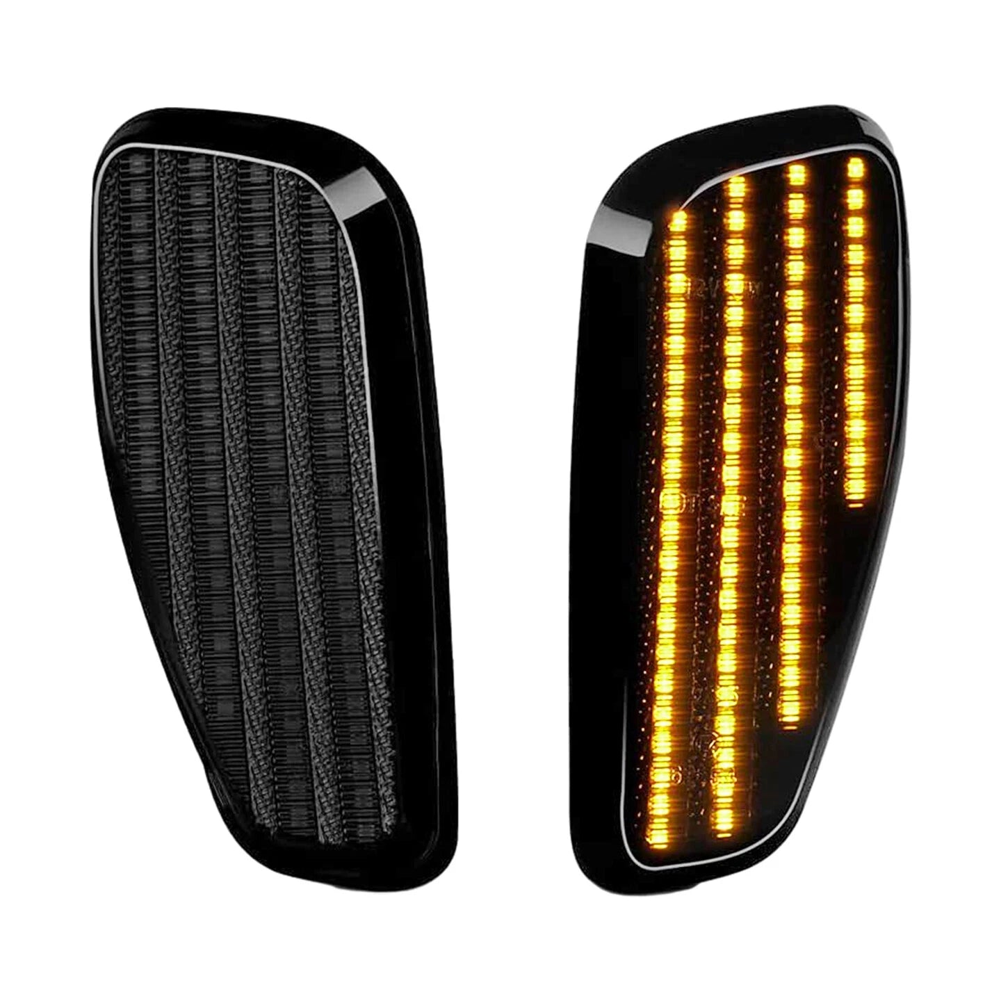 2X Front LED Amber Side Marker Lights for Jeep Renegade (2015–2022) Smoked Lens