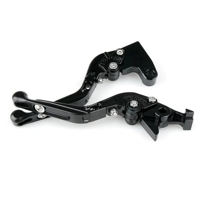 Adjustable Folding Brake Clutch Levers for Aprilia Moto Guzzi (Black)
