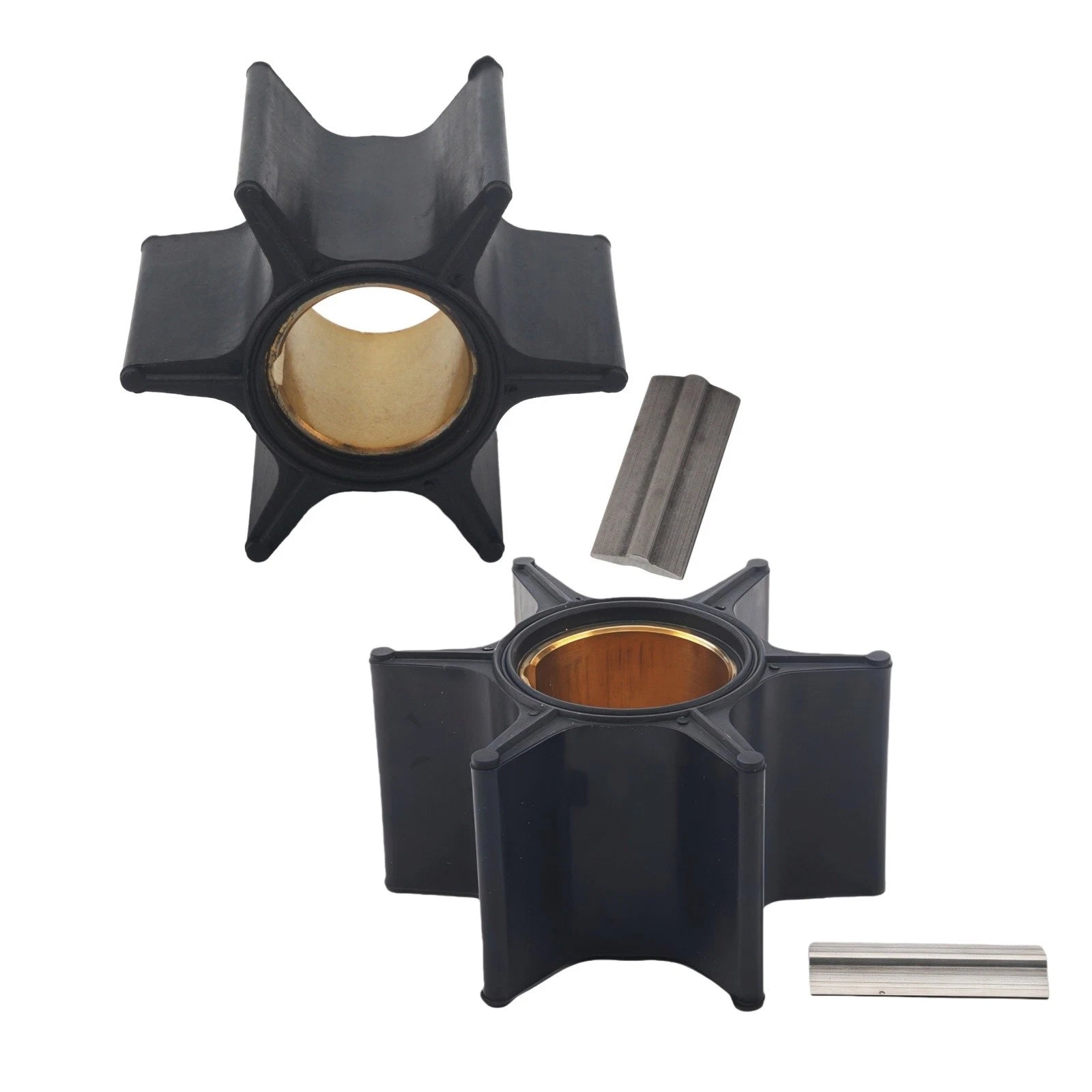 Water Pump Impeller & Key for Mercury Outboard 2 Stroke (65-225 HP)