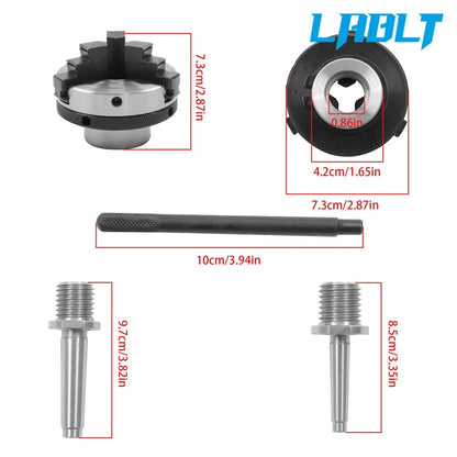 3-Jaw Lathe Chuck Set with Arbors for Mini Lathe (D4103)