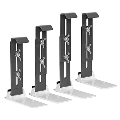 Set of 4 Stainless Steel Window Holders for Flower Boxes (No Drilling)