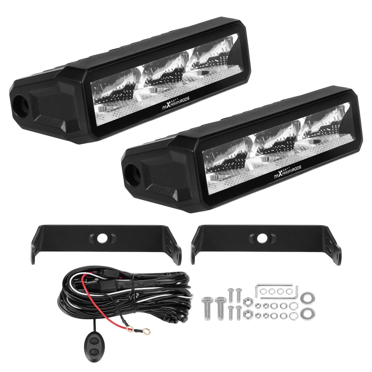 60W Off-Road LED Light Bar for Universal Vehicles (6 Inch, 6000LM)