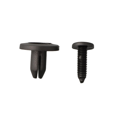 Rivet Clips for Bumper Fender Fastener Replacement (Black)