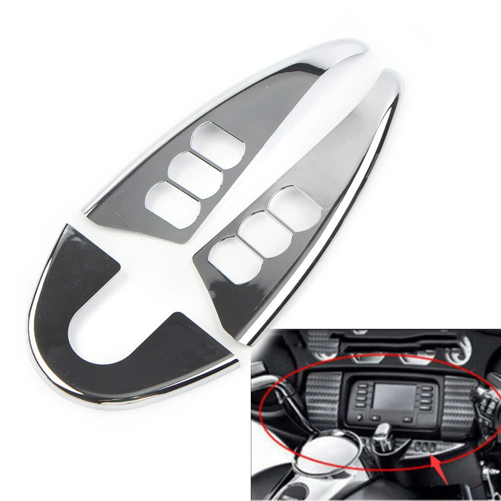 Chrome Inner Fairing Switch Panel Accent Cover for Harley Electra Glide