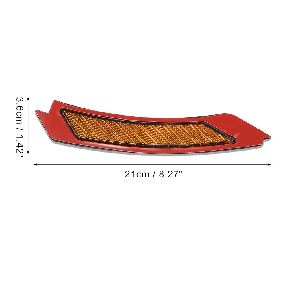 2Pcs For 09-11 BMW E90 E91 LCI Front Side Marker Bumper Fender Reflectors Yellow