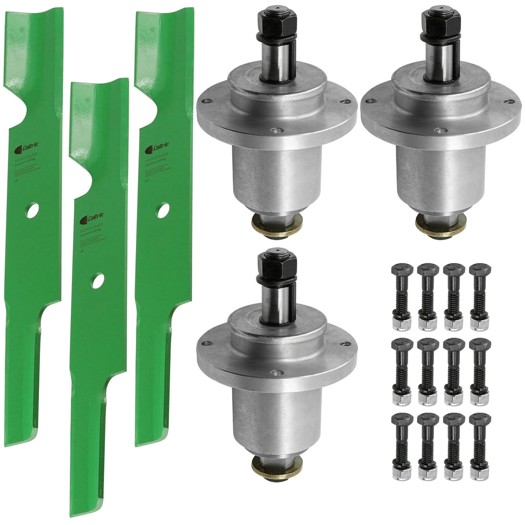 Caltric 52 inch Spindles Replacement Set with Blades for Scag SFZ52 (2000–2000)