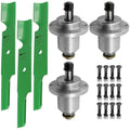 Caltric 52 inch Spindles Replacement Set with Blades for Scag SFZ52 (2000–2000)