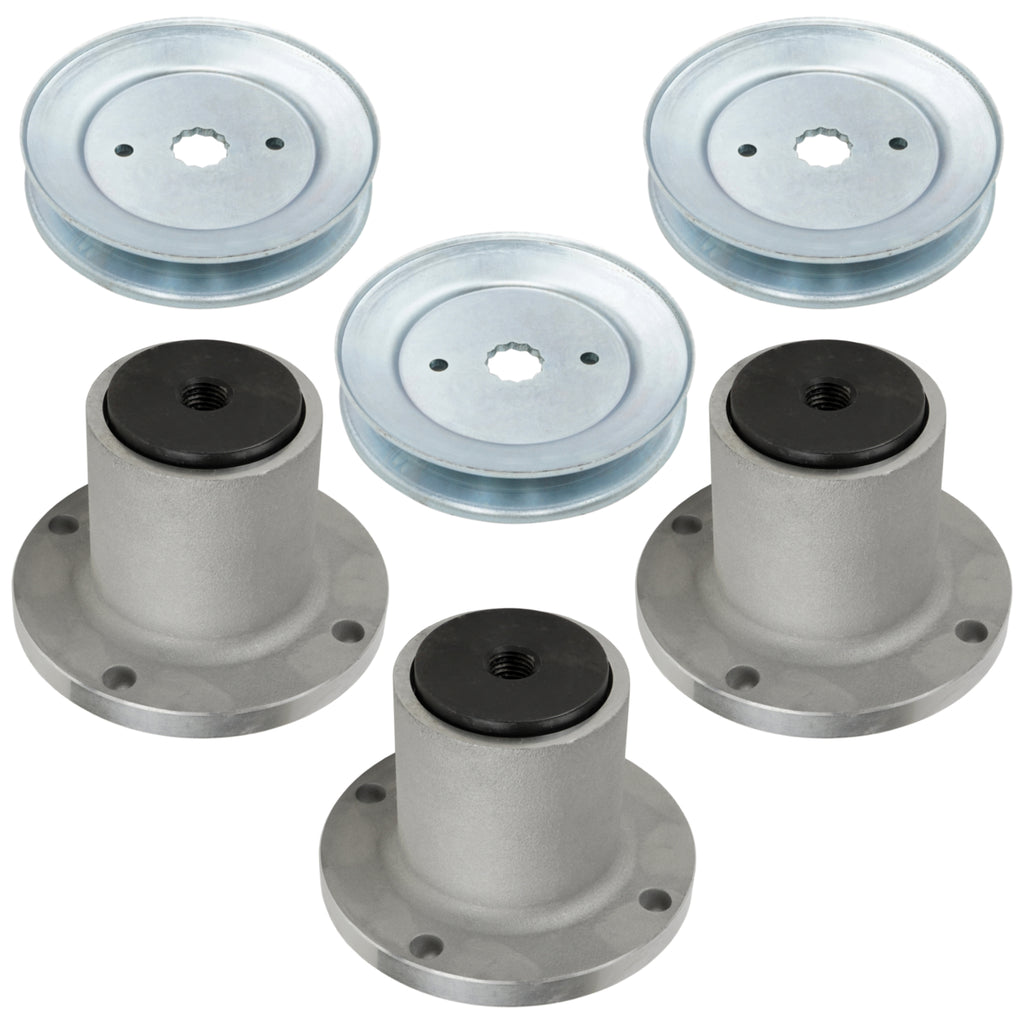 Deck Spindles Replacement with 5.78in Pulleys for Hustler Raptor (2005–2010)