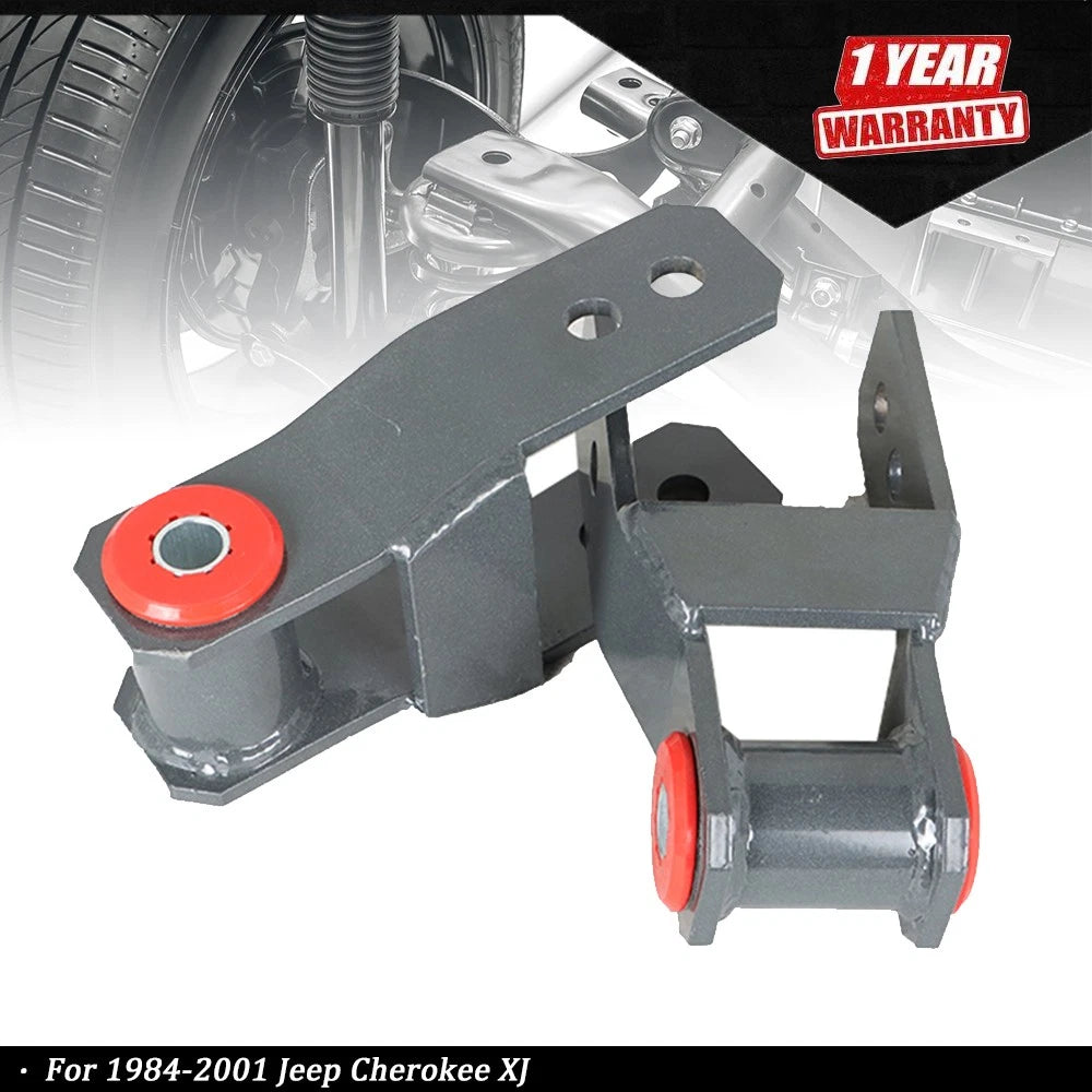 2Pcs Rear Adjustable Shackle Leveling Kit for Jeep Cherokee XJ (1984–2001)