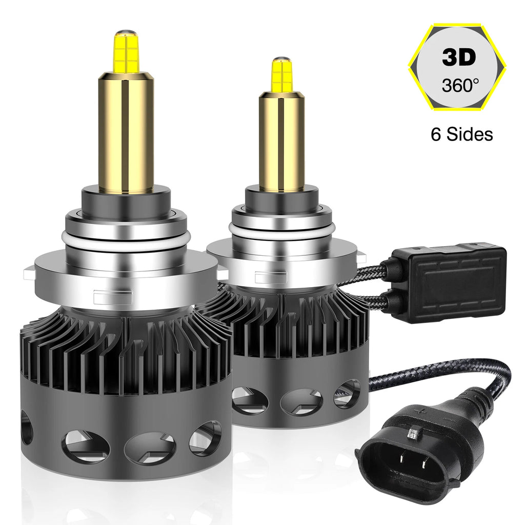 2X 9012 LED Headlight Bulbs for NOVSIGHT (6500K)