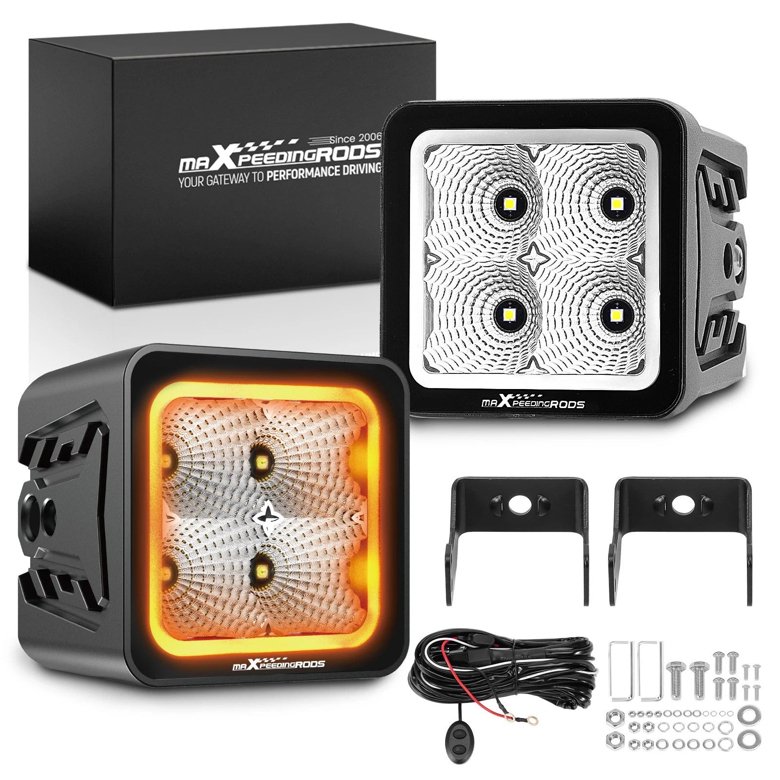 2X 3.3inch LED Driving Auxiliary Light for ATV UTV (Off Road)