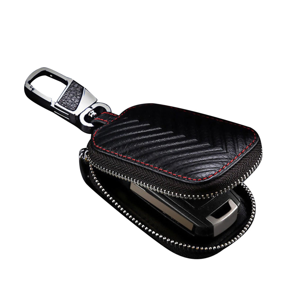 Leather Key Holder Cover for Car Key Fob Case (Universal Fit)