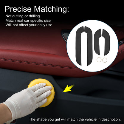 Door Anti Kick Pad Protector Sticker for Lexus NX300 2015–2020 Black Set