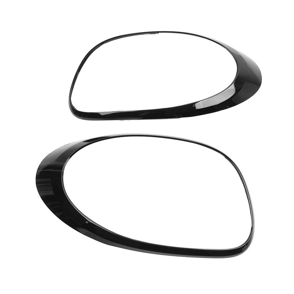1 Pair Tail Light Trim with Trim Ring for Fiat 500L (2014–2020) Gloss Black