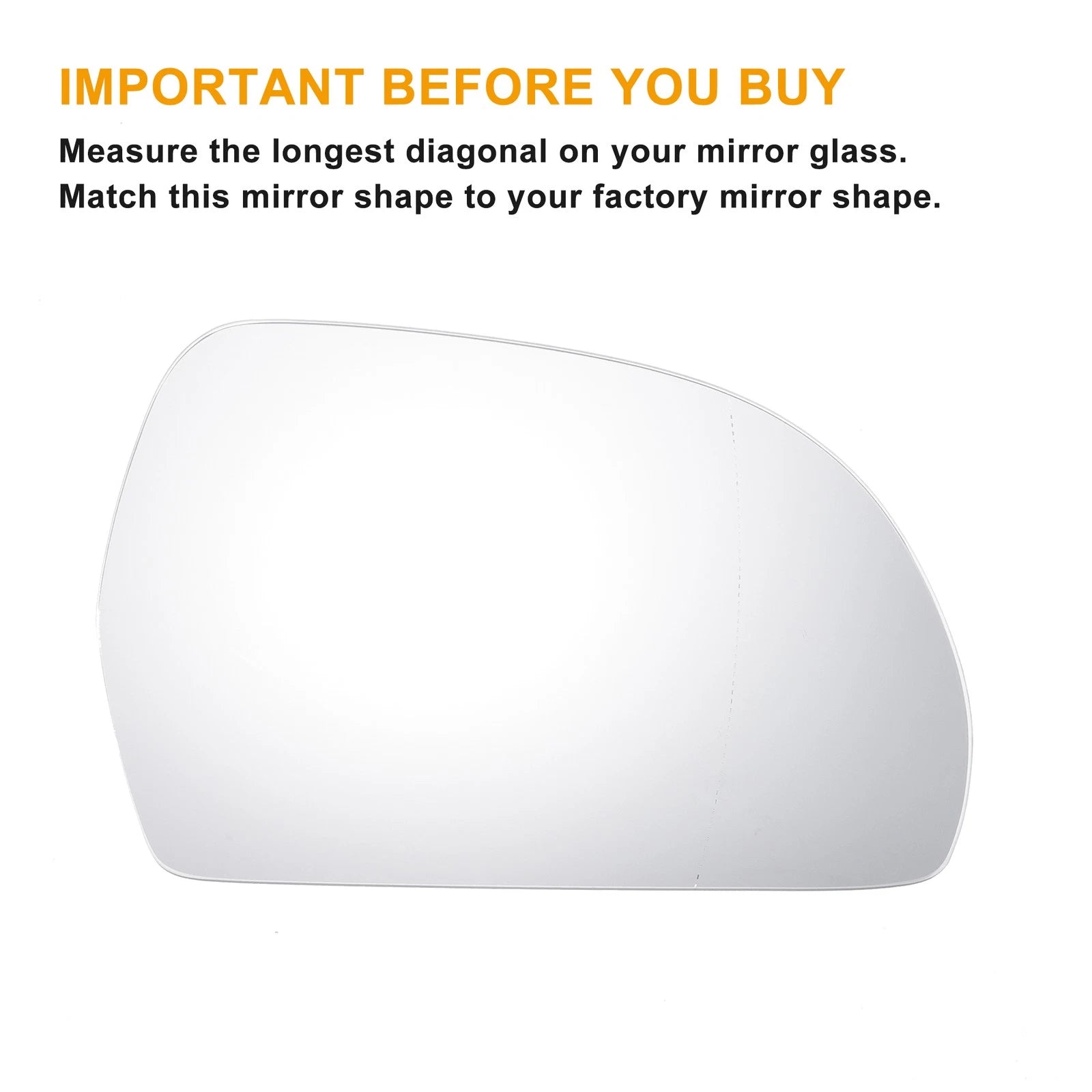 Right Side Heated Mirror Glass for Audi Q3 (2011–2018)