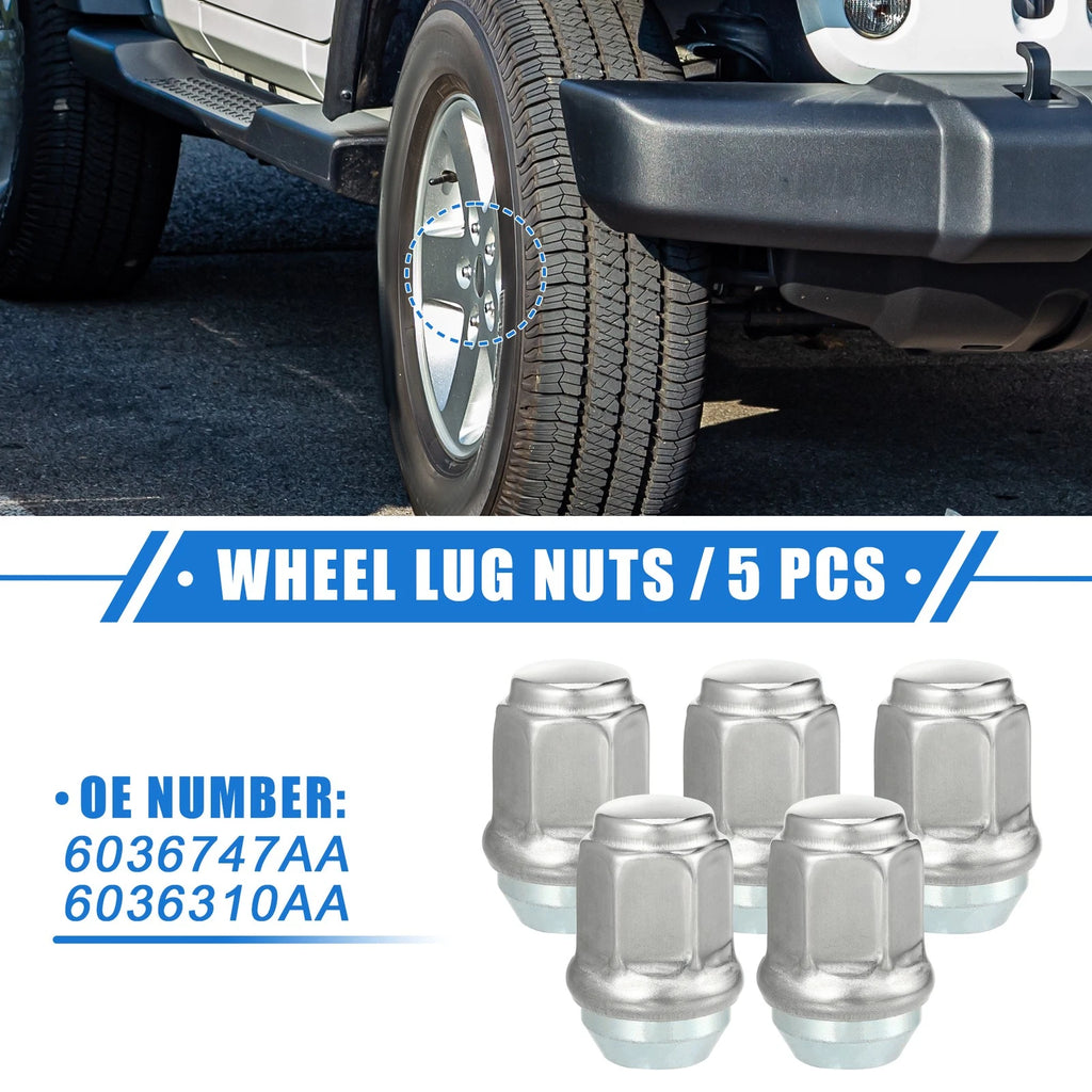 Wheel Lug Nuts Set for Jeep Wrangler Liberty for Dodge Challenger (5 Pack)