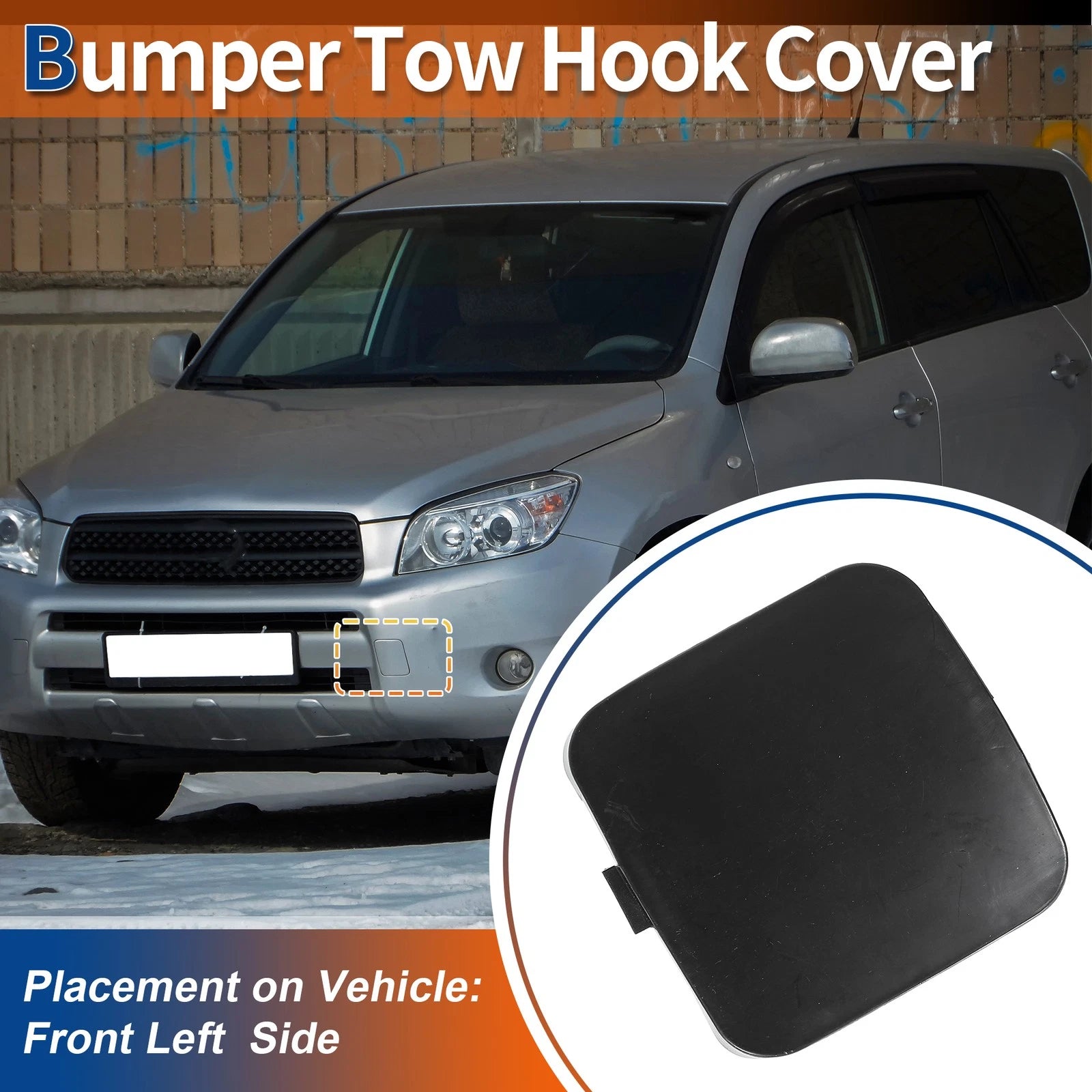 Front Tow Hook Cover Replacement for Toyota RAV4 (2009–2011)