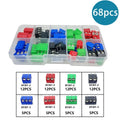 68PCS 5.0mm Pitch PCB Mount Screw Terminal Blocks 2 Pin 3 Pin