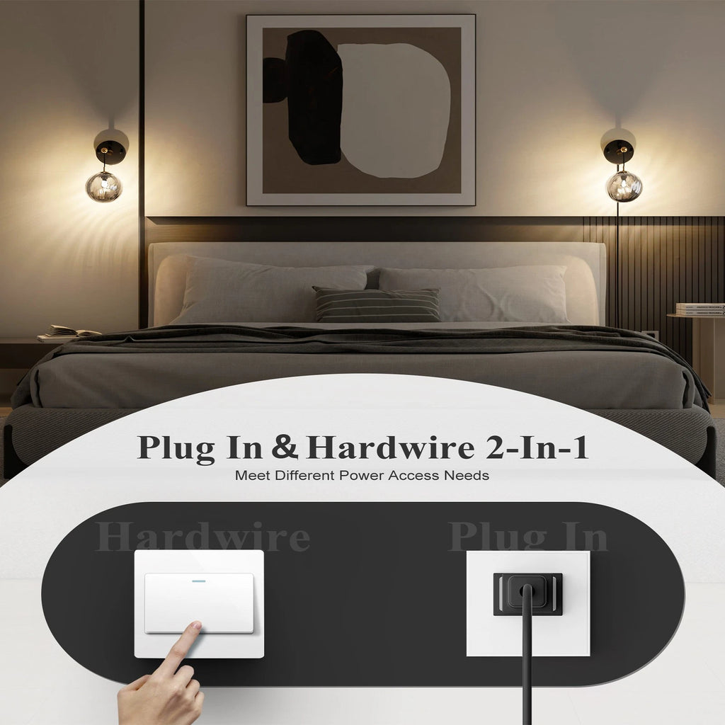 Dimmable LED Wall Sconce Glass Globe Shade for Bedside Nightstand