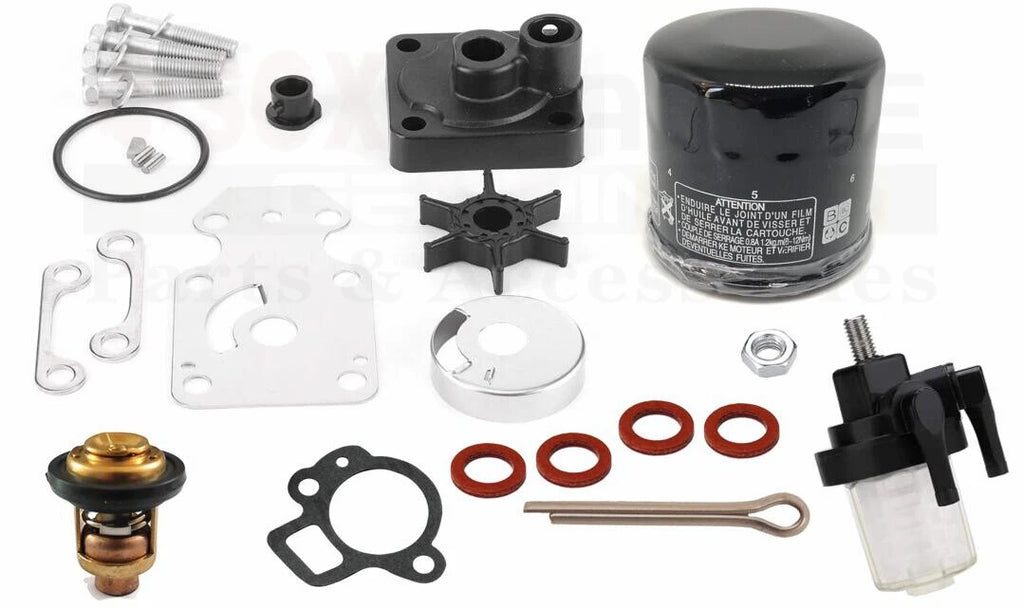 Outboard Maintenance Kit for Yamaha F20B (2000–2023) - Thermostat, Oil, Fuel Filter