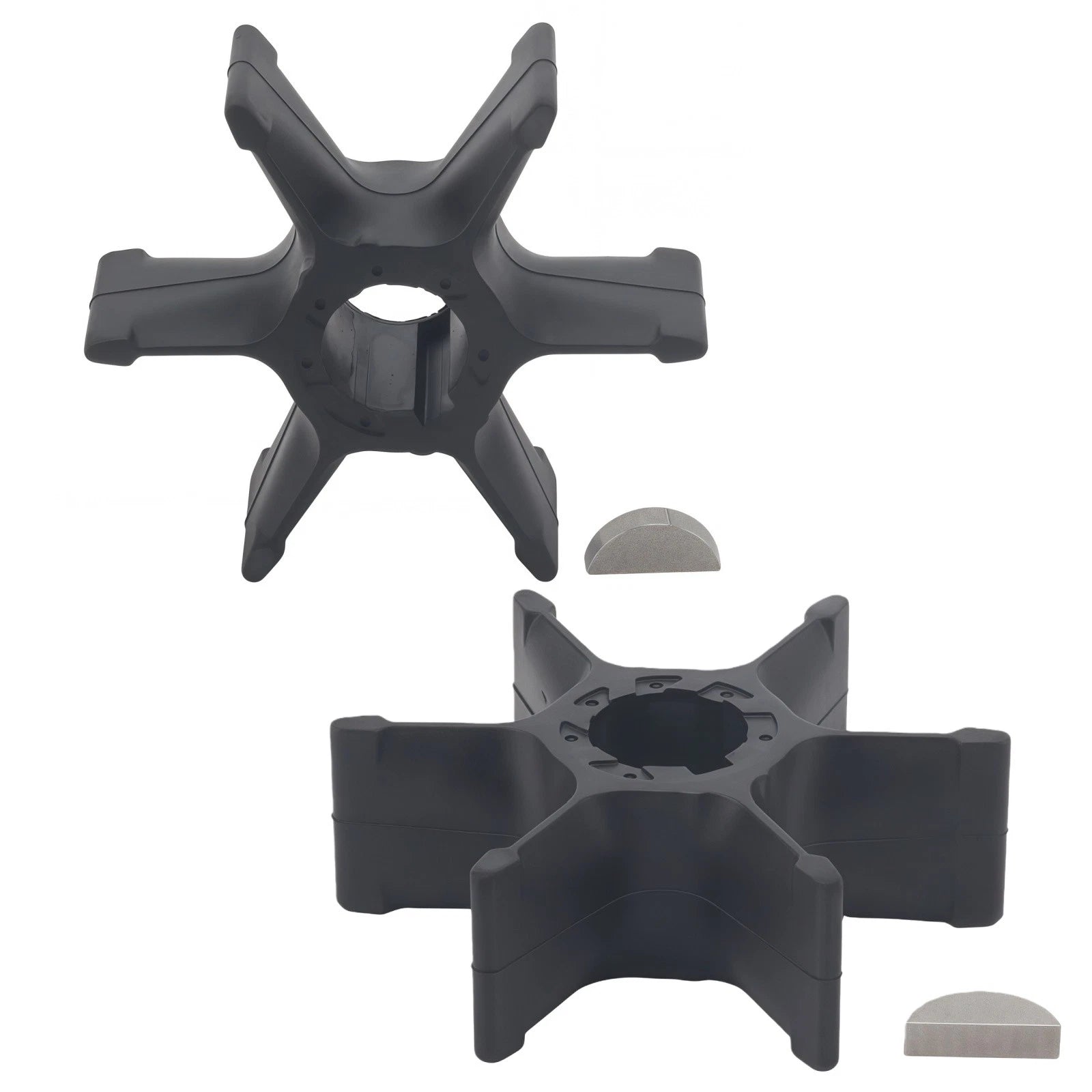 Water Pump Impeller & Key for Yamaha Outboard 40 HP (2 Stroke) (6F5-44352-00)