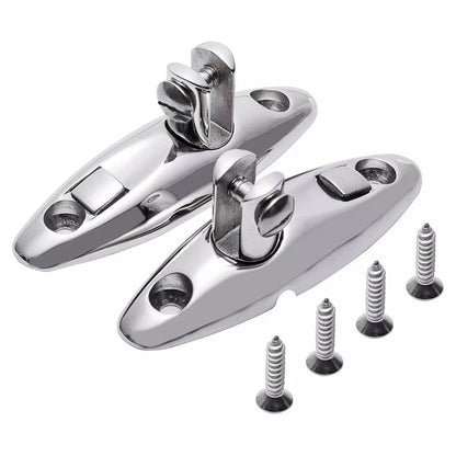 Stainless Steel Hinge Polished Finish Saltwater Resistant Secure Attachment