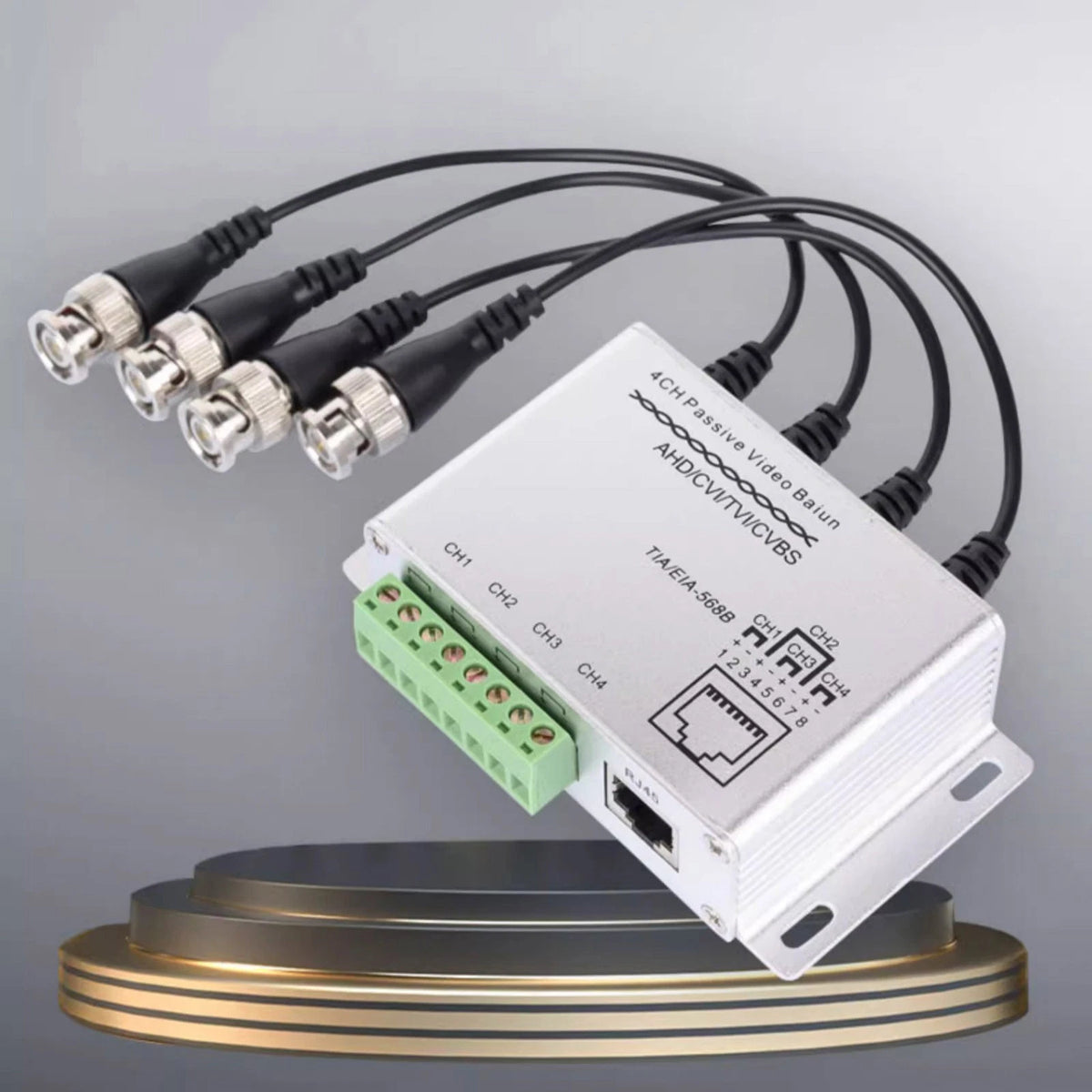 4CH Coaxial HD Twisted Pair Video Balun Transmitter for RJ45 BNC