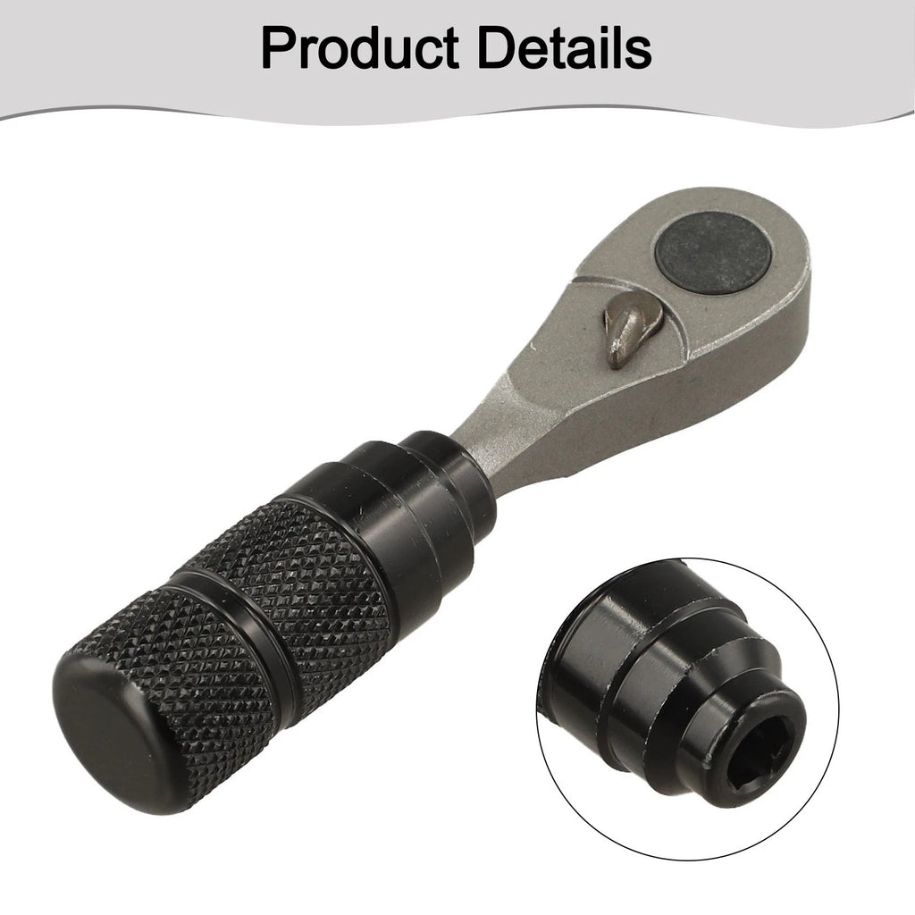 4-in-1 Compact Ratchet Socket Wrench for 14 Inch Screwdriver Bit